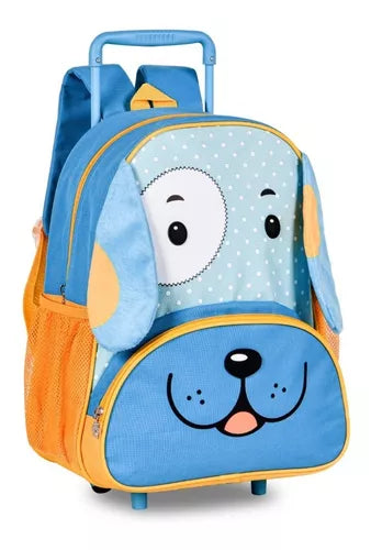 Mochila Carrinho Escolar Infantil Cachorrinho Clio Pets