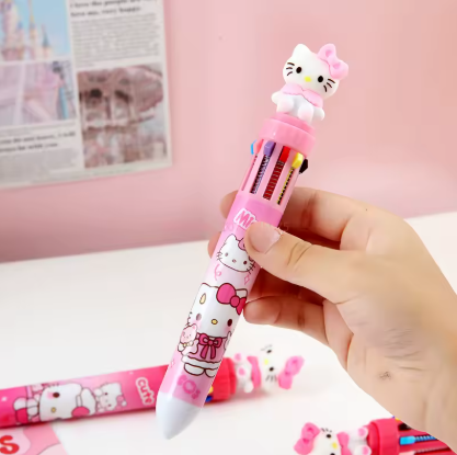 Caneta Hello Kitty 10 cores