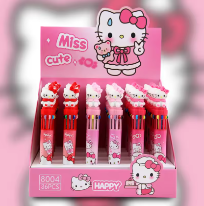 Caneta Hello Kitty 10 cores