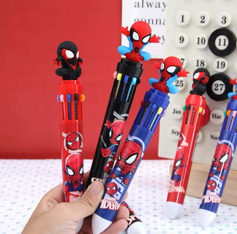 Caneta 10 cores Homem-Aranha