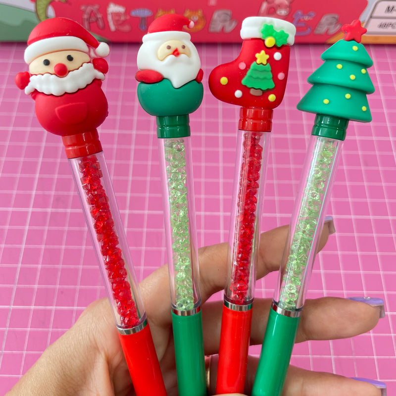 Caneta Natal pedraria - Ladies Creative