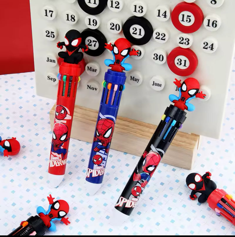 Caneta 10 cores Homem-Aranha