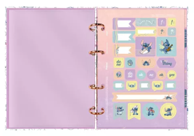 Caderno Argolado Stitch