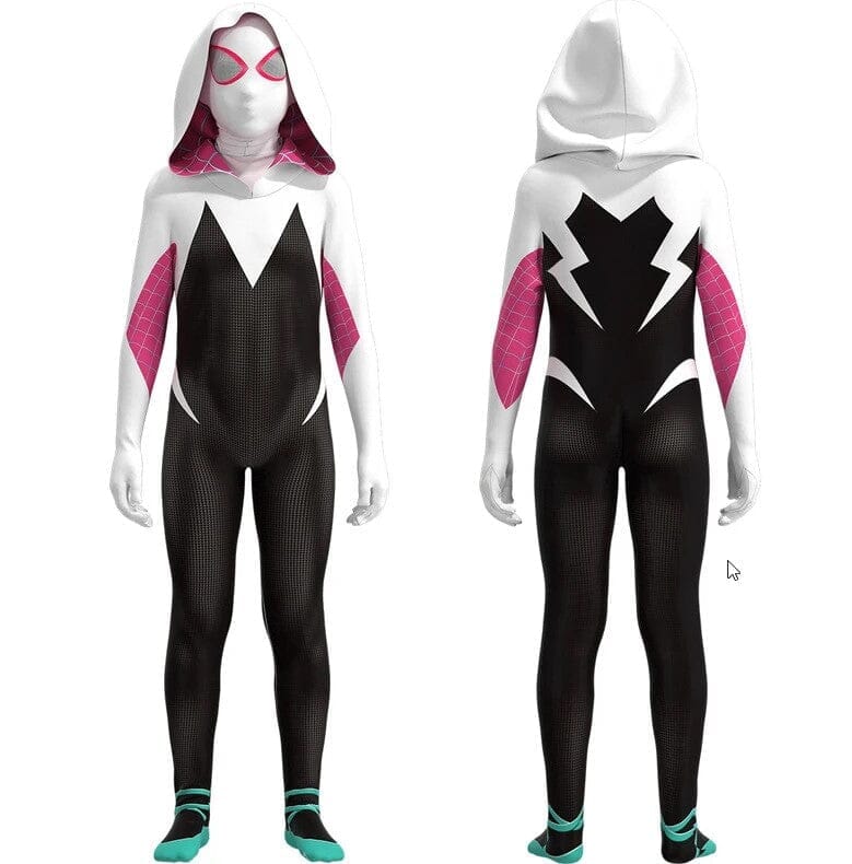 Fantasia Infantil Cosplay Spider Gwen Aranha Fantasma 2