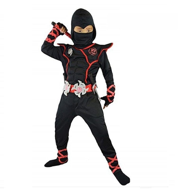 Fantasia Infantil Ninja Black Dragon Cosplay