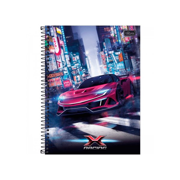 Caderno 10 matérias 160folhas X Racing Tilibra - Ladies Creative