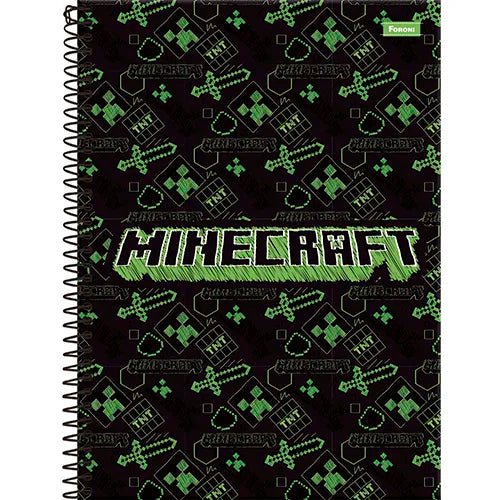 CADERNO 1/4 80FLS MINECRAFT - Ladies Creative