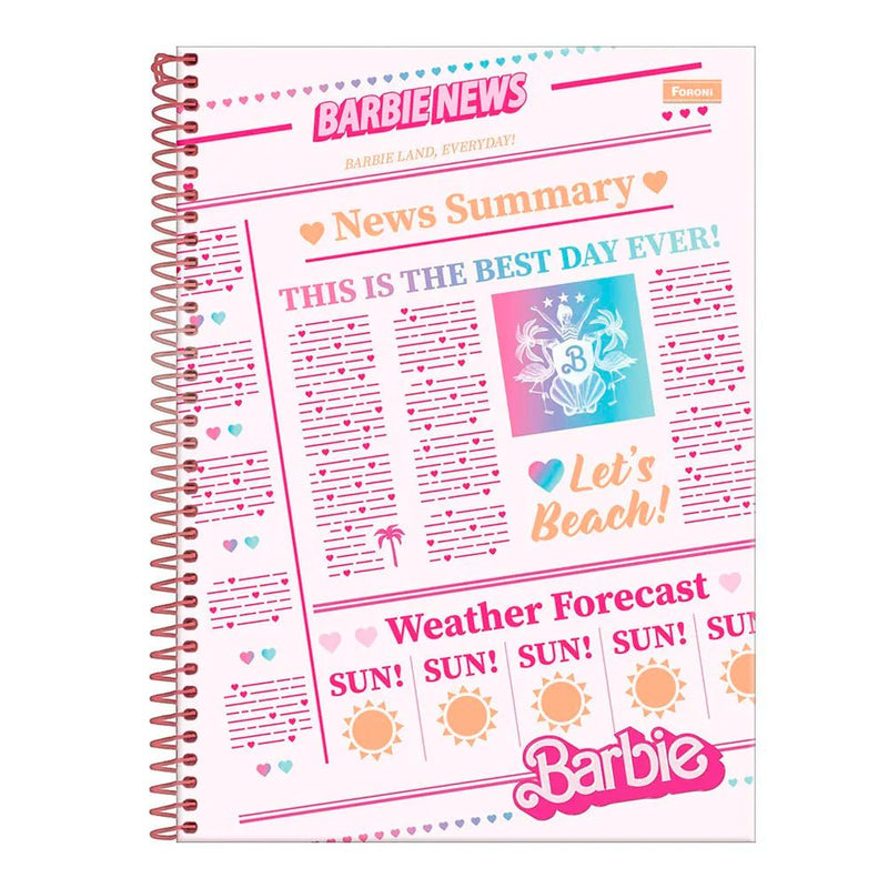 Caderno Barbie Foroni 10 Matérias - Ladies Creative