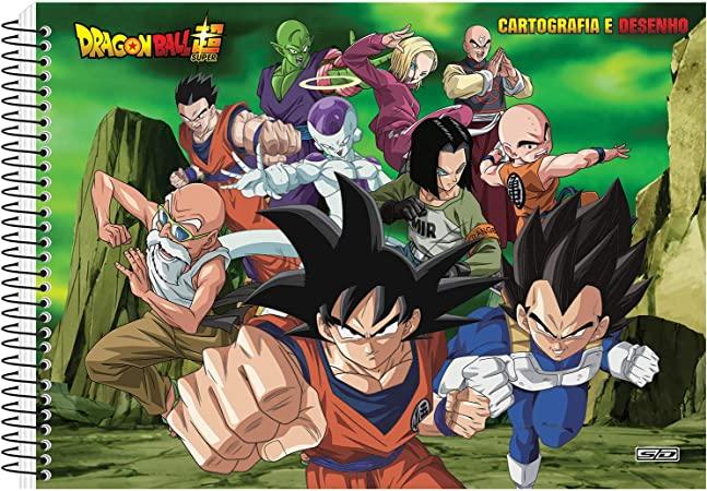 Caderno Cartografia e Desenho Capa Dura Espiral 60 Folhas Dragon Ball - Sao Domingos - Ladies Creative