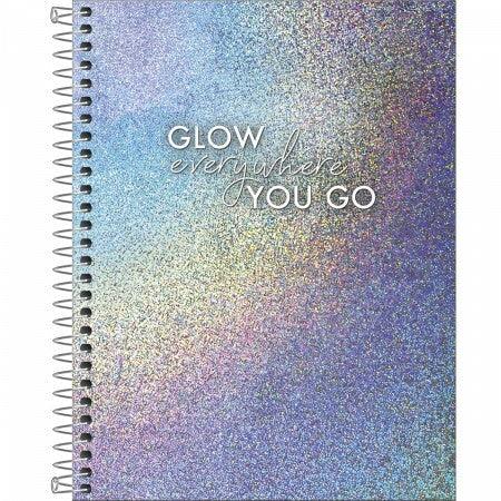 Caderno Colegial 1 matéria Glow 80 FL Tilibra - Ladies Creative