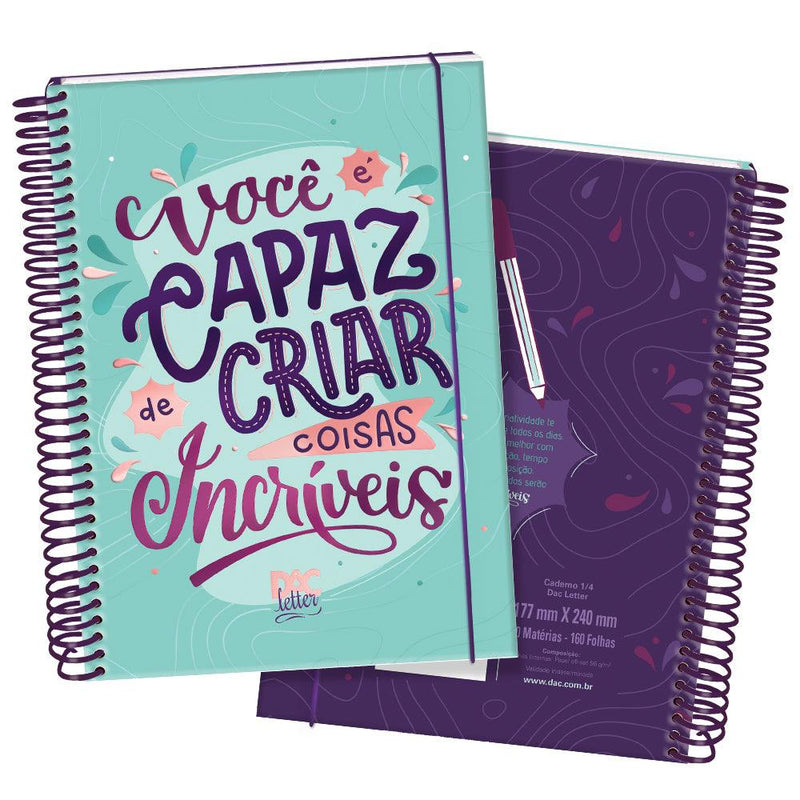 Caderno colegial dac - Ladies Creative