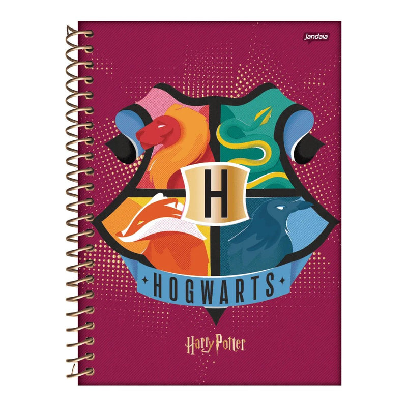 Caderno Colegial Harry Potter Jandaia 1 Matéria 80 Folhas - Ladies Creative