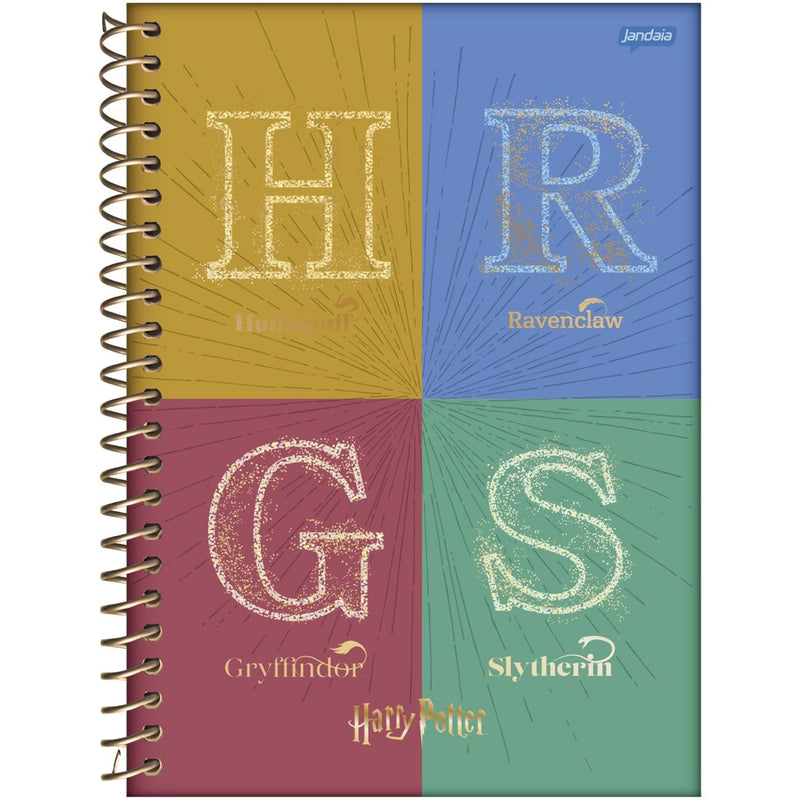 Caderno Colegial Harry Potter Jandaia 1 Matéria 80 Folhas - Ladies Creative