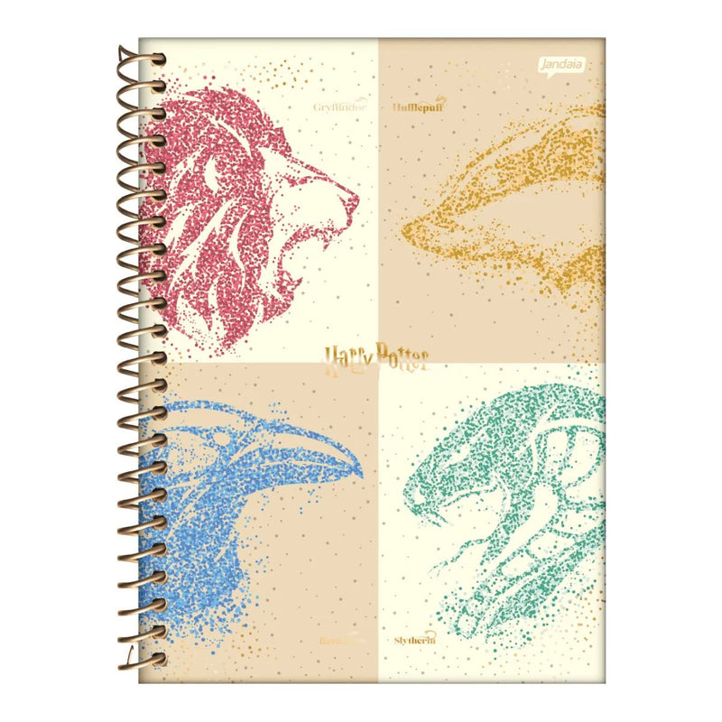 Caderno Colegial Harry Potter Jandaia 1 Matéria 80 Folhas - Ladies Creative