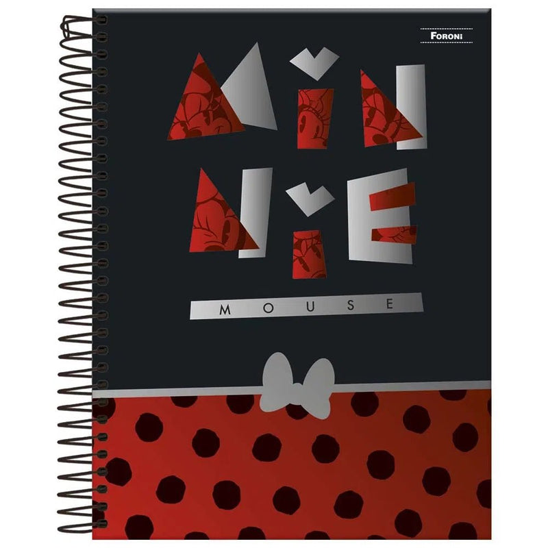 Caderno Colegial Minnie Foroni 10 Matérias - Ladies Creative