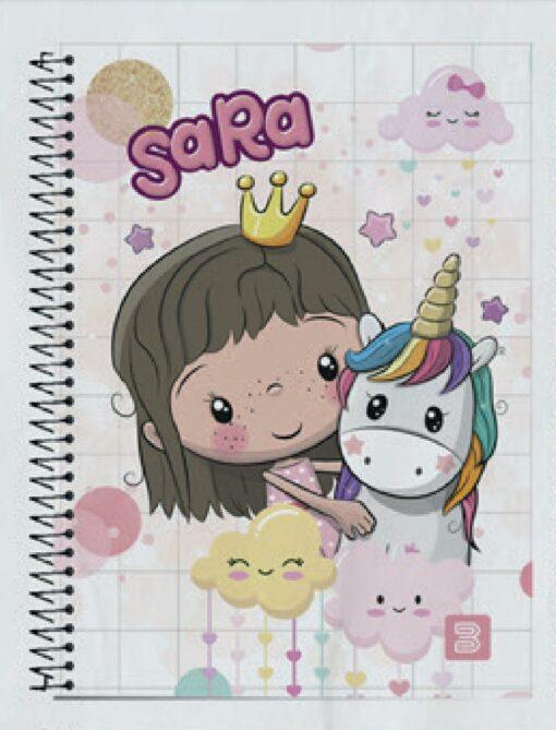 CADERNO DE 1 MATERIA CAPA DURA 80FLS SARA– BETINHO - Ladies Creative