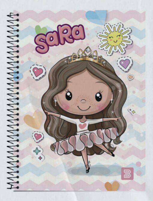 CADERNO DE 1 MATERIA CAPA DURA 80FLS SARA– BETINHO - Ladies Creative