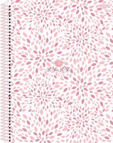 Caderno Espiral 1 Matéria 80fls Rosa Rose Sd - Ladies Creative