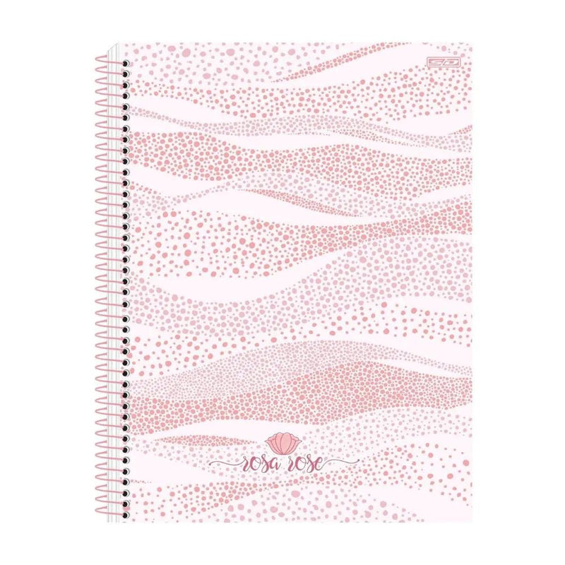 Caderno Espiral 1 Matéria 80fls Rosa Rose Sd - Ladies Creative