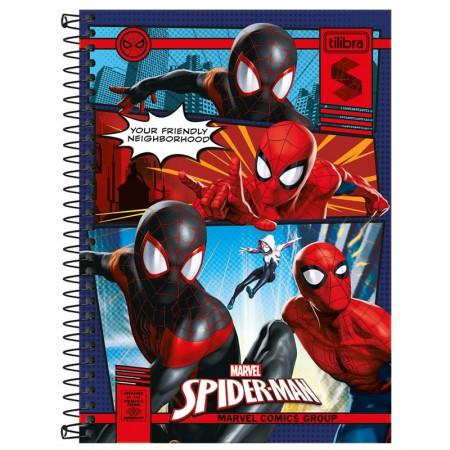 Caderno espiral capa dura 1/4 80 folhas Homem Aranha - Tilibra - Ladies Creative