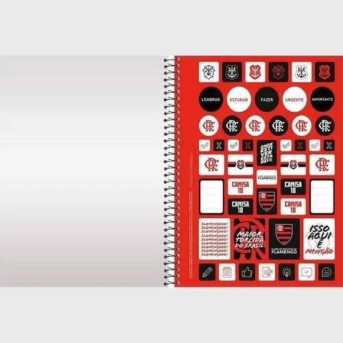 Caderno Flamengo Foroni 10 Matérias - Ladies Creative