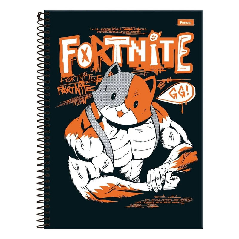 Caderno Fortnite Foroni 10 Matérias - Ladies Creative