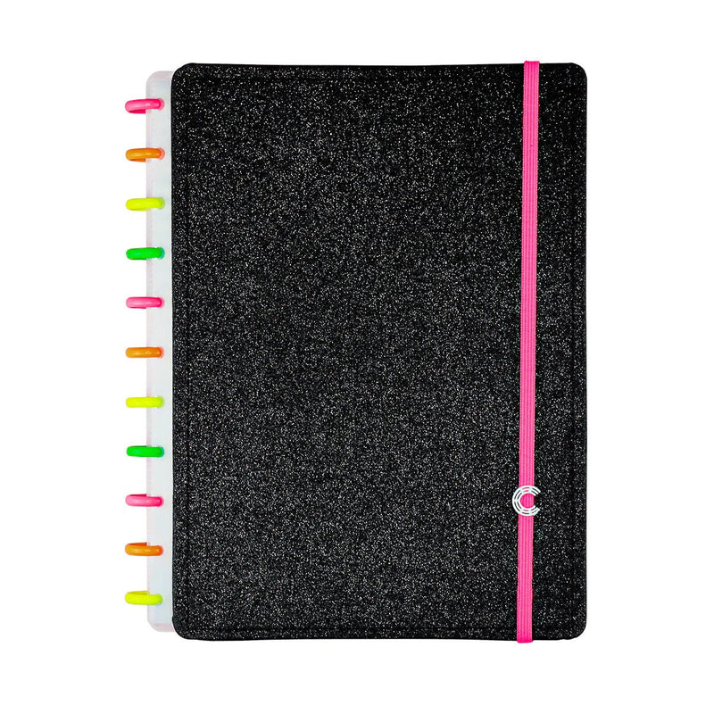 Caderno Inteligente Let's Glitter Neon Black - Ladies Creative