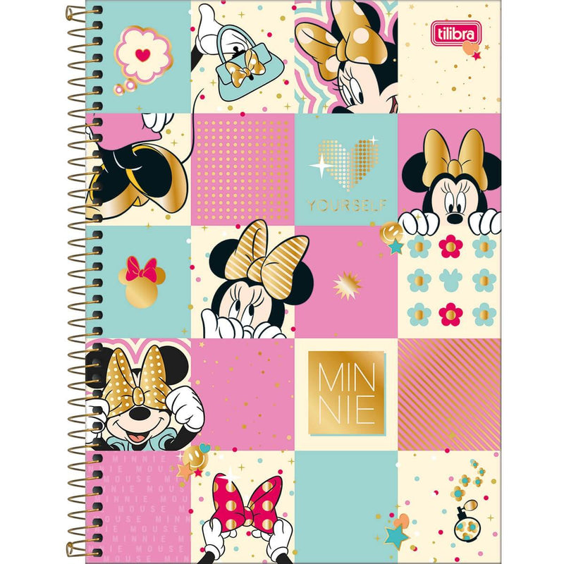 Caderno Minnie Mouse Tilibra 10 Matérias - Ladies Creative