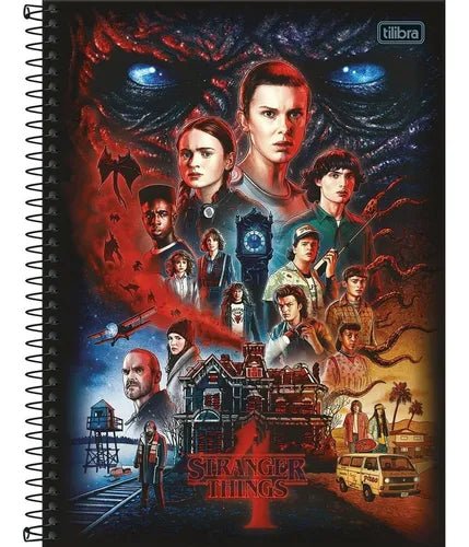 Caderno Stranger Things 10 matérias 160folhas - Tilibra - Ladies Creative