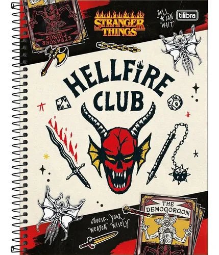 Caderno Stranger Things 10 matérias 160folhas - Tilibra - Ladies Creative