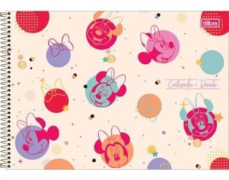 Caderno Tilibra Cartografia E Desenho Minnie C/80 Folhas - Ladies Creative