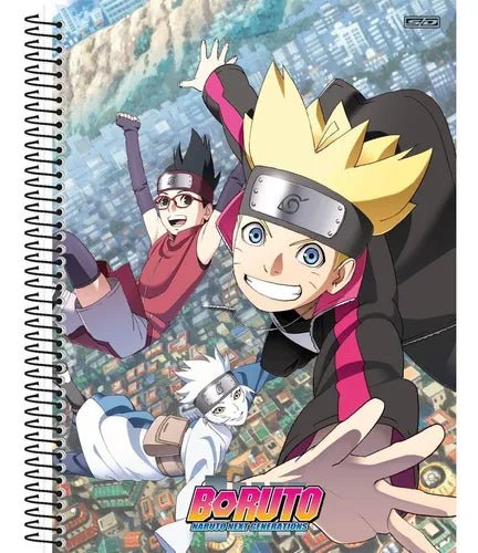 Caderno Time Boruto Universitário Naruto Espiral 1 Matéria 80fhls - Ladies Creative