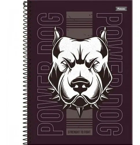 Caderno Universitário 10 Matérias 160 Fls Power Dog Foroni - Ladies Creative