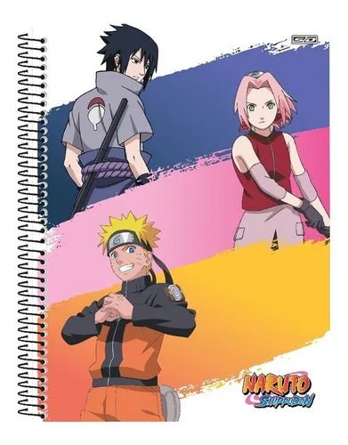 Caderno Universitário 15 Matérias Naruto 240 Fls - Ladies Creative