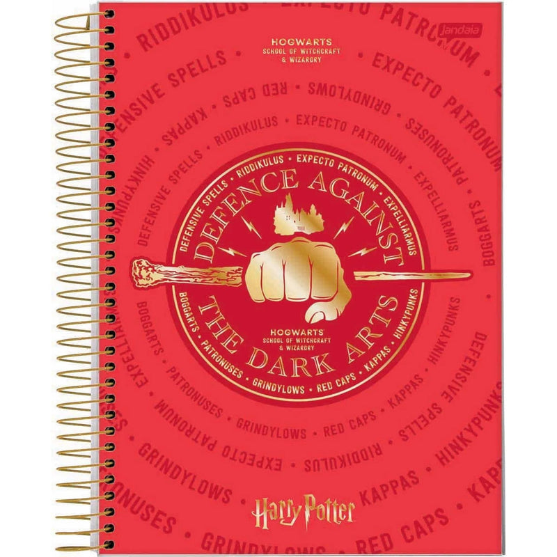 Caderno Universitário Capa Dura 10 Matérias 200Folhas Harry Potter Jandaia - Ladies Creative