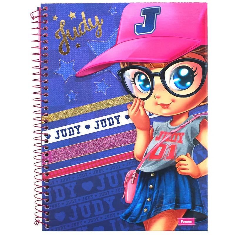 Caderno Universitário Judy Capa Dura 15 Matérias 300F Foroni - Ladies Creative