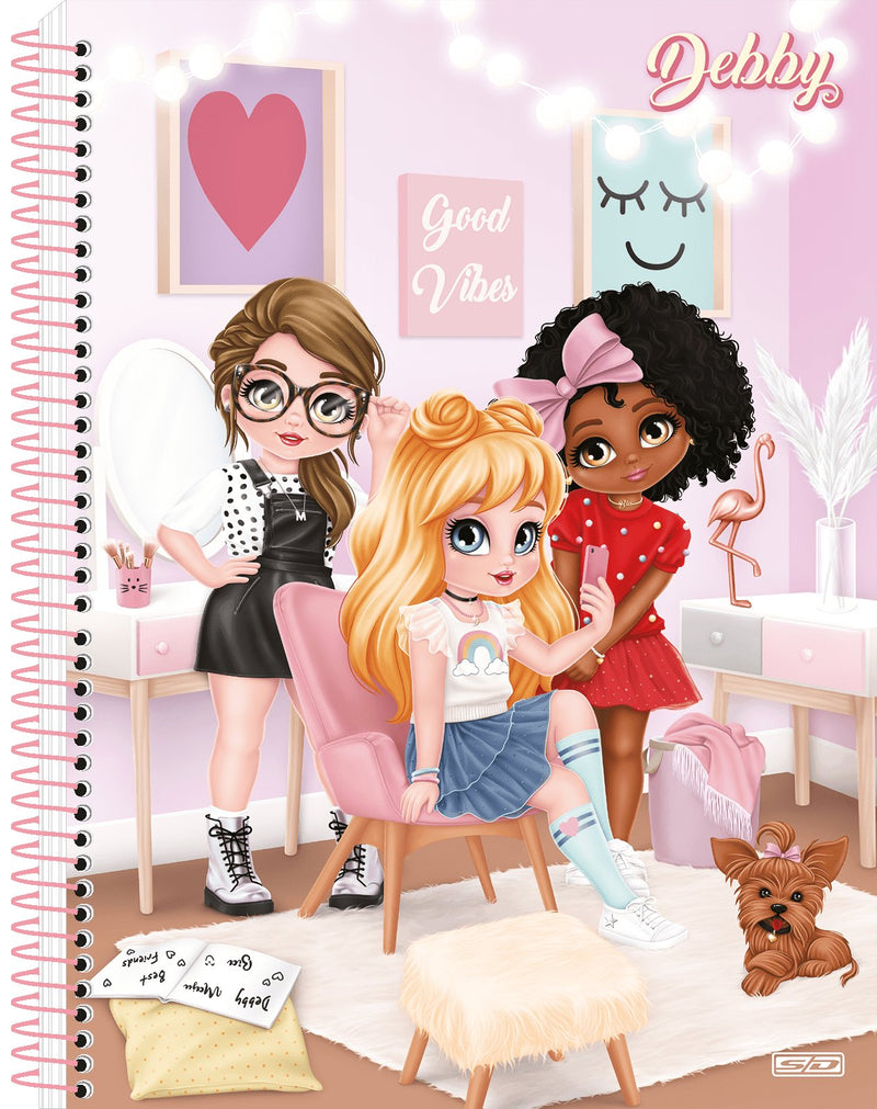 Caderno1/4 debby Capa Dura 80 Fls - Ladies Creative