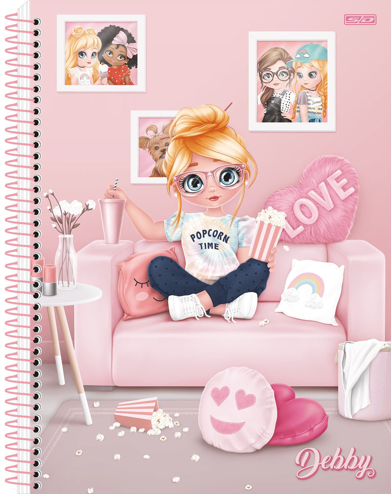 Caderno1/4 debby Capa Dura 80 Fls - Ladies Creative