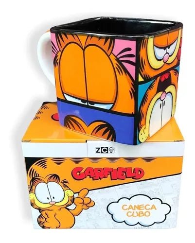 Caneca Cubo Garfield Faces - Ladies Creative