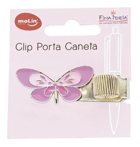 Clip porta-caneta borboletas - Ladies Creative