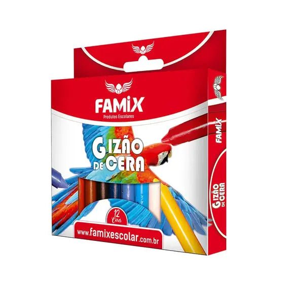 GIZÃO DE CERA 12 CORES-famix - Ladies Creative