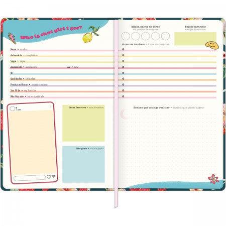 PLANNER COSTURADO 12,8 X 20,8 CM CAPRICHO 90 GRAMAS 2023 - Ladies Creative